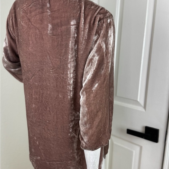 Johnny Was Pink Velvet Heavily Embroidered Tunic Top Long Sleeve Sz Small. - Picture 7 of 15